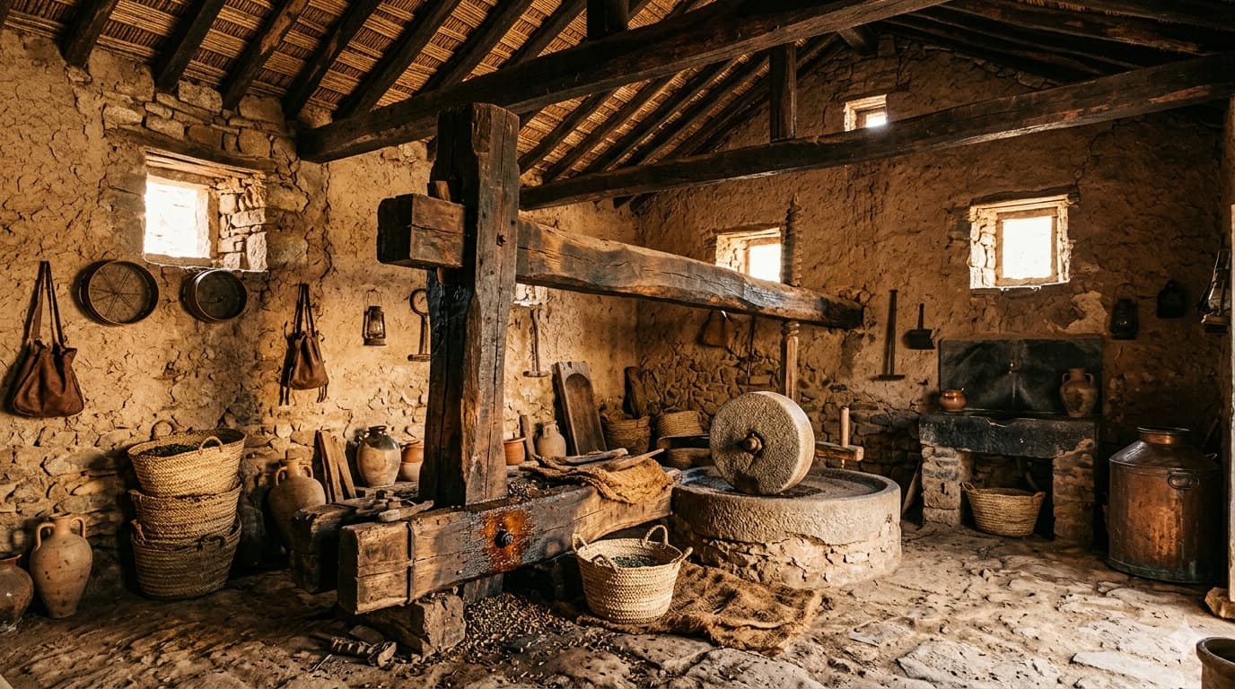 Huilerie traditionnelle algérienne — pressoir